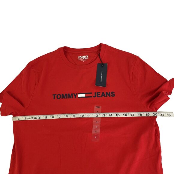 New Mens Tommy Hilfiger Tommy Jeans T-Shirt Size Medium Red NWT - Picture 5 of 6